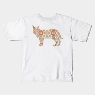 Fox Silhouette with Pattern Kids T-Shirt